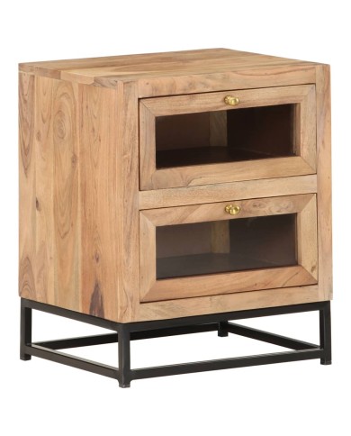 Table de chevet 40x30x50 cm Bois d'acacia massif