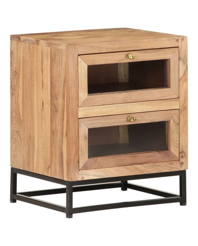 Table de chevet 40x30x50 cm Bois d'acacia massif