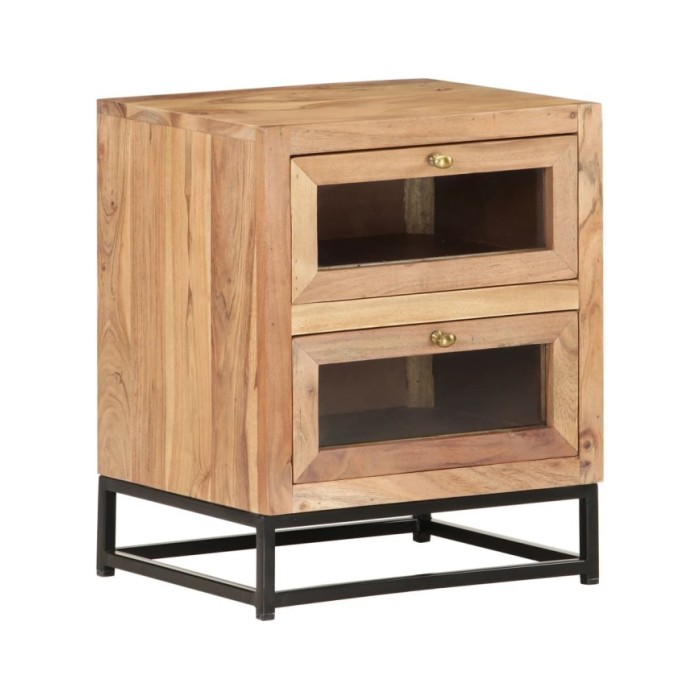 Table de chevet 40x30x50 cm Bois d'acacia massif