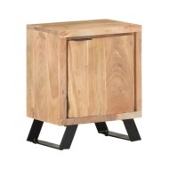 Table de chevet 40x30x50 cm Bois d'acacia avec bord naturel