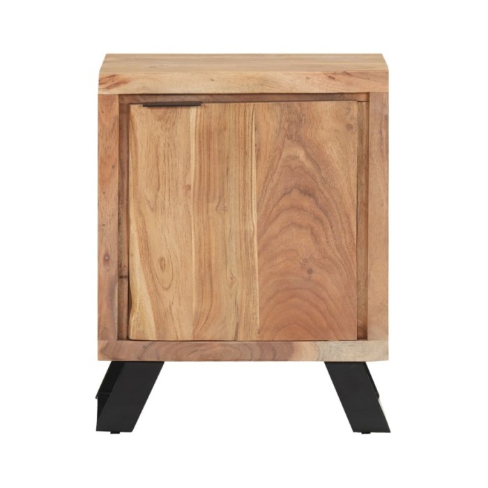Table de chevet 40x30x50 cm Bois d'acacia avec bord naturel