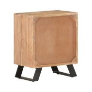 Table de chevet 40x30x50 cm Bois d'acacia avec bord naturel