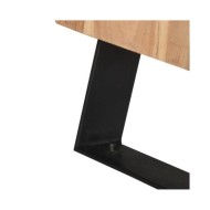 Table de chevet 40x30x50 cm Bois d'acacia avec bord naturel