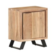 Table de chevet 40x30x50 cm Bois d'acacia avec bord naturel