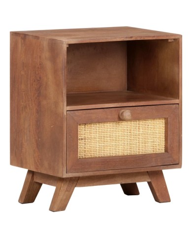 Table de chevet 40x30x50 cm Bois de manguier massif