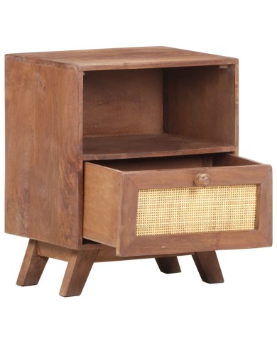 Table de chevet 40x30x50 cm Bois de manguier massif