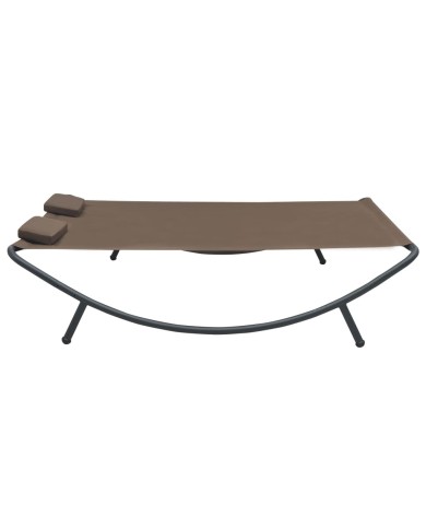 Chaise longue d'extérieur Tissu Marron