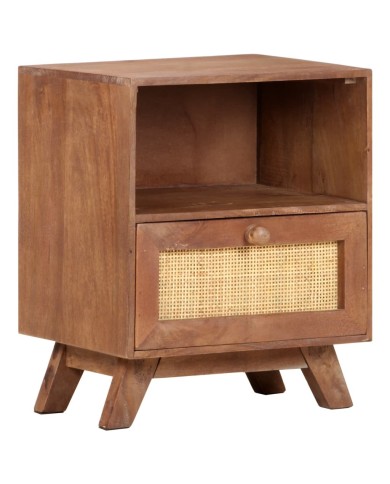 Table de chevet 40x30x50 cm Bois de manguier massif
