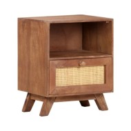Table de chevet 40x30x50 cm Bois de manguier massif