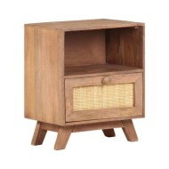 Table de chevet 40x30x50 cm Bois de manguier massif