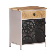 Table de chevet 40x30x50 cm Bois de manguier brut