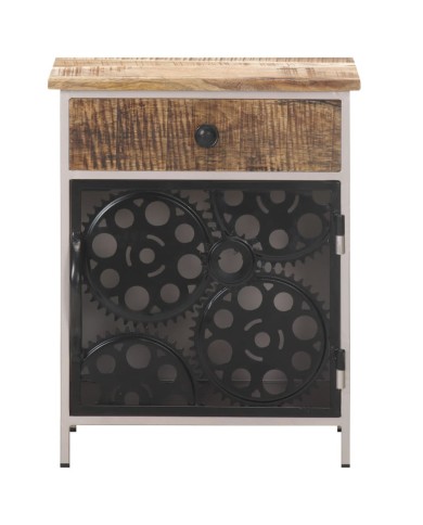 Table de chevet 40x30x50 cm Bois de manguier brut