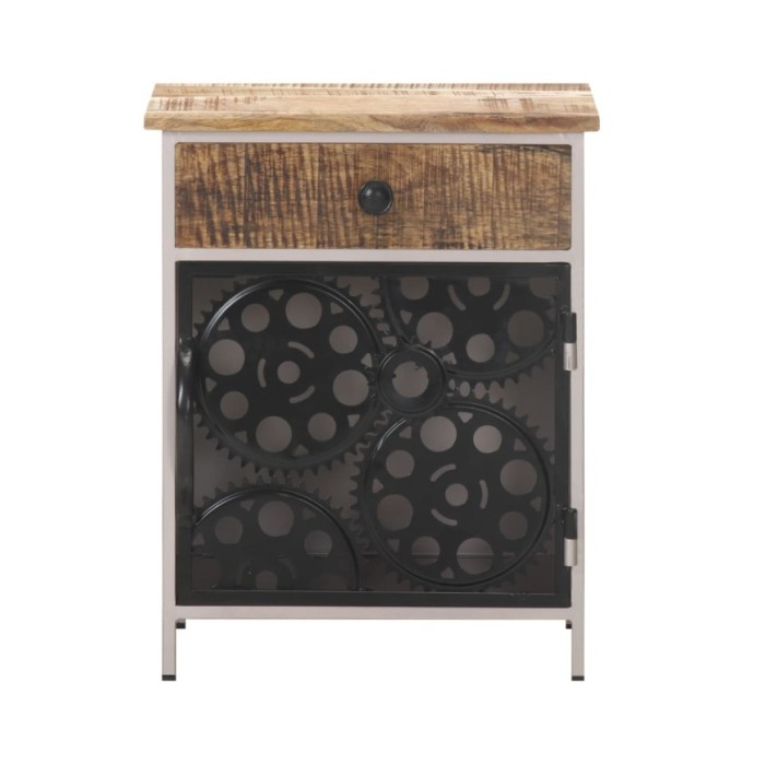 Table de chevet 40x30x50 cm Bois de manguier brut