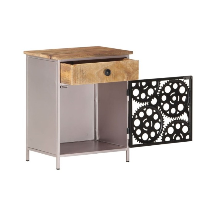 Table de chevet 40x30x50 cm Bois de manguier brut