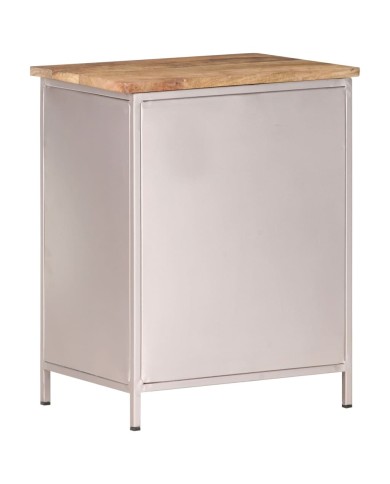 Table de chevet 40x30x50 cm Bois de manguier brut