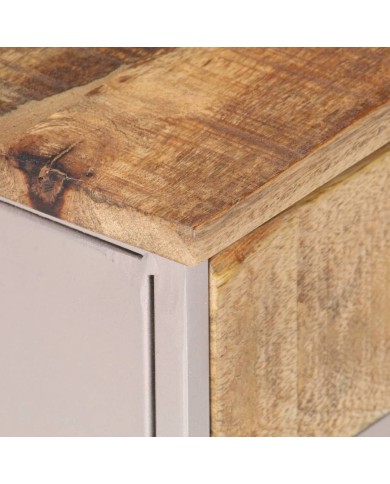 Table de chevet 40x30x50 cm Bois de manguier brut