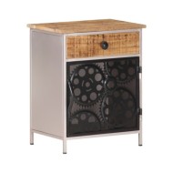 Table de chevet 40x30x50 cm Bois de manguier brut