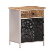 Table de chevet 40x30x50 cm Bois de manguier brut