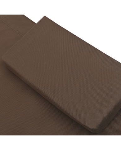 Chaise longue d'extérieur Tissu Marron