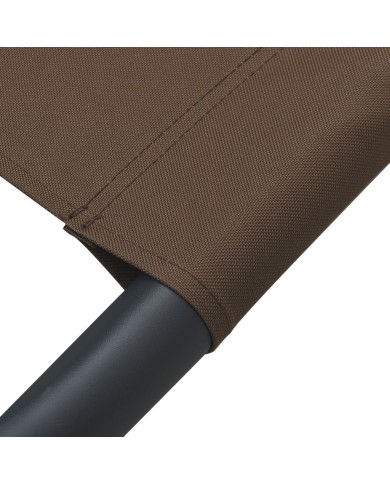 Chaise longue d'extérieur Tissu Marron