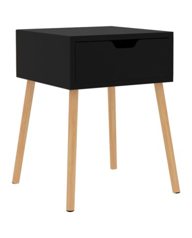 Table de chevet Noir 40x40x56 cm Aggloméré