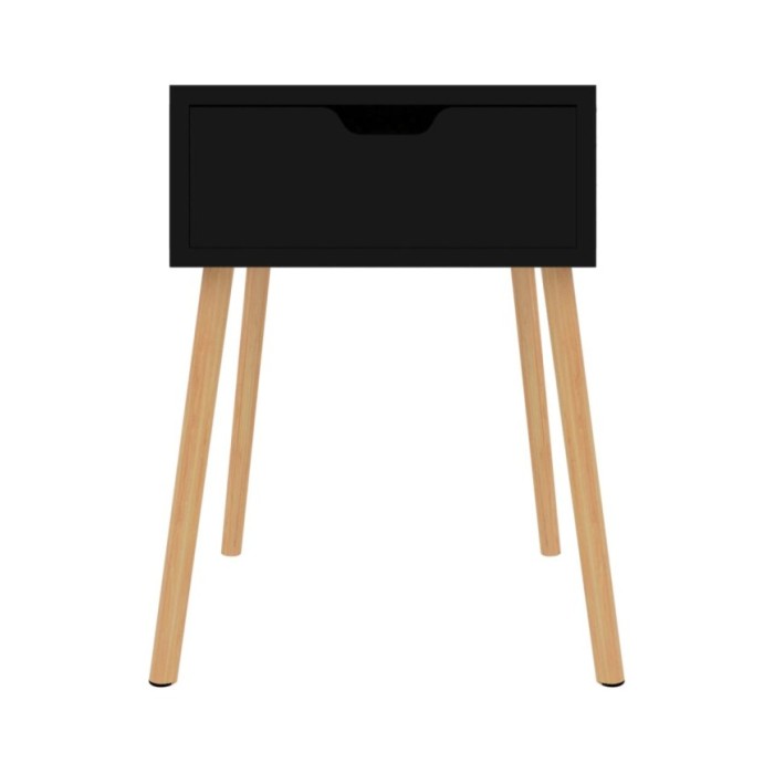 Table de chevet Noir 40x40x56 cm Aggloméré