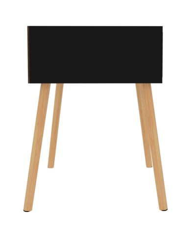 Table de chevet Noir 40x40x56 cm Aggloméré
