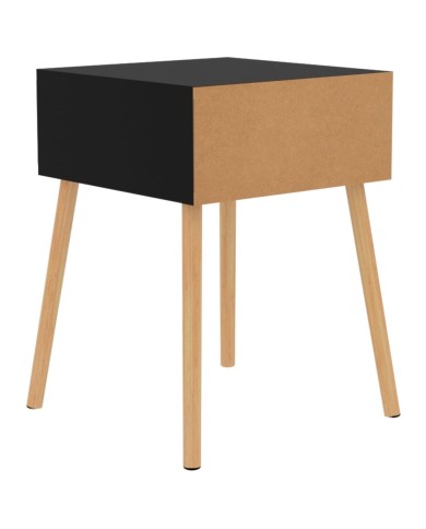 Table de chevet Noir 40x40x56 cm Aggloméré