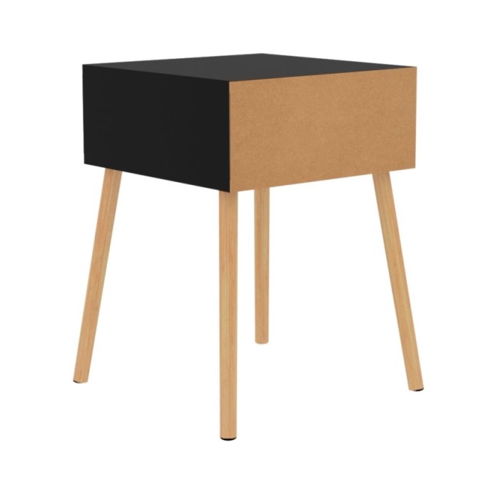 Table de chevet Noir 40x40x56 cm Aggloméré
