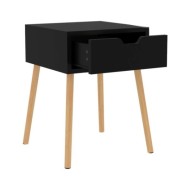 Table de chevet Noir 40x40x56 cm Aggloméré