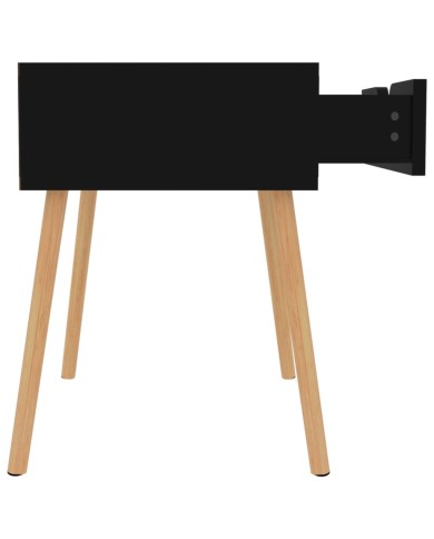 Table de chevet Noir 40x40x56 cm Aggloméré