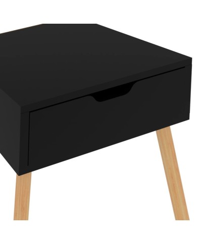 Table de chevet Noir 40x40x56 cm Aggloméré