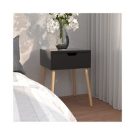 Table de chevet Noir brillant 40x40x56 cm Aggloméré