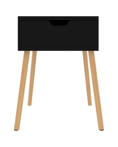 Table de chevet Noir brillant 40x40x56 cm Aggloméré