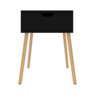 Table de chevet Noir brillant 40x40x56 cm Aggloméré