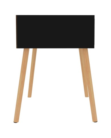 Table de chevet Noir brillant 40x40x56 cm Aggloméré