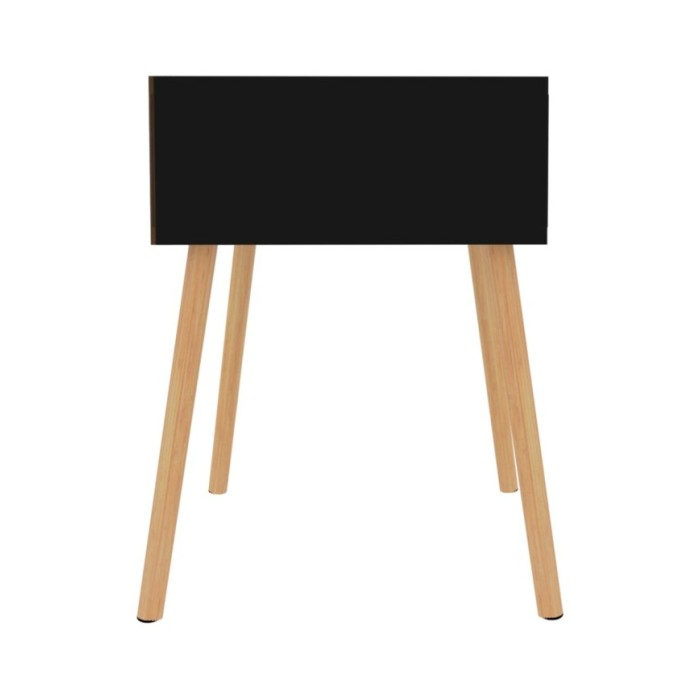 Table de chevet Noir brillant 40x40x56 cm Aggloméré