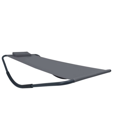 Lit de jardin Gris 200x90 cm Acier