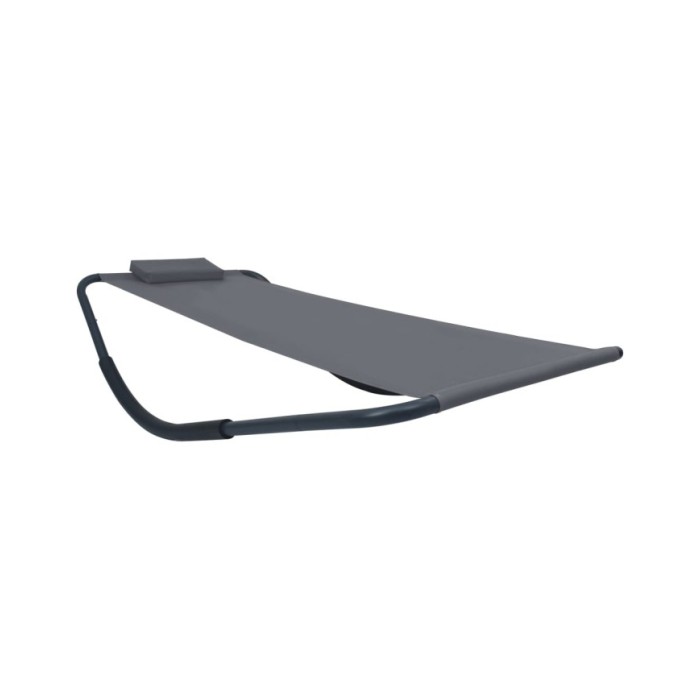 Lit de jardin Gris 200x90 cm Acier
