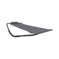 Lit de jardin Gris 200x90 cm Acier