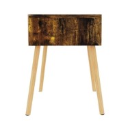 Table de chevet chêne fumé 40x40x56 cm Aggloméré