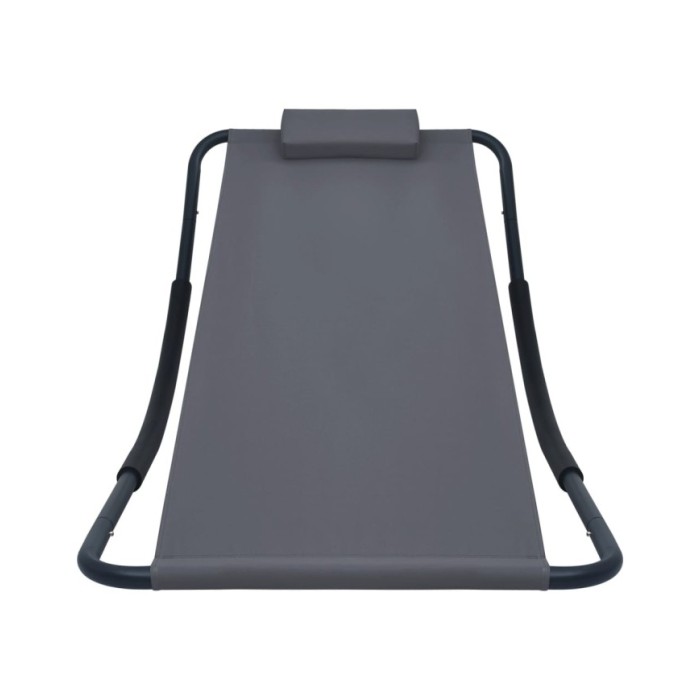 Lit de jardin Gris 200x90 cm Acier