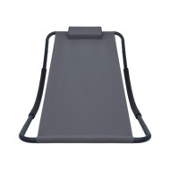 Lit de jardin Gris 200x90 cm Acier