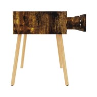Table de chevet chêne fumé 40x40x56 cm Aggloméré