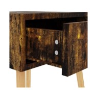 Table de chevet chêne fumé 40x40x56 cm Aggloméré