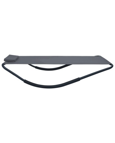 Lit de jardin Gris 200x90 cm Acier