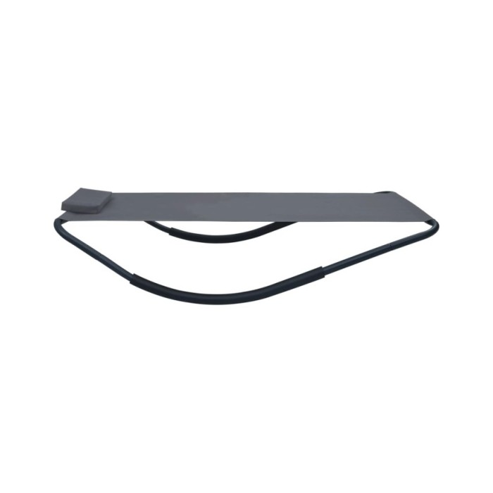 Lit de jardin Gris 200x90 cm Acier