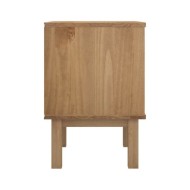 Table de chevet Marron et blanc 46x39,5x57cm Bois de pin solide