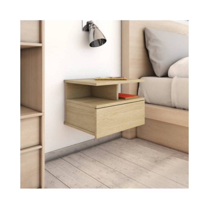 Table de chevet flottante Chêne sonoma 40x31x27 cm Aggloméré