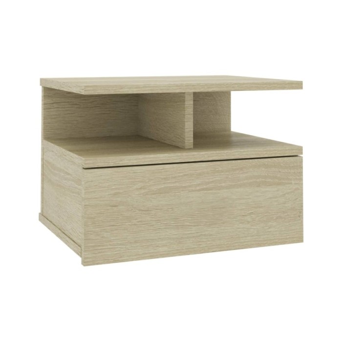 Table de chevet flottante Chêne sonoma 40x31x27 cm Aggloméré